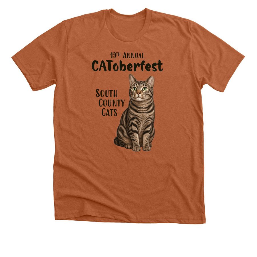 CAToberfest 2026, a Heather Autumn Premium Unisex Tee