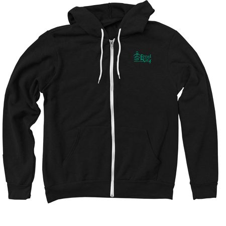 Bread for the City Logo: Adult & Youth, a Black Zip Up Hoodie