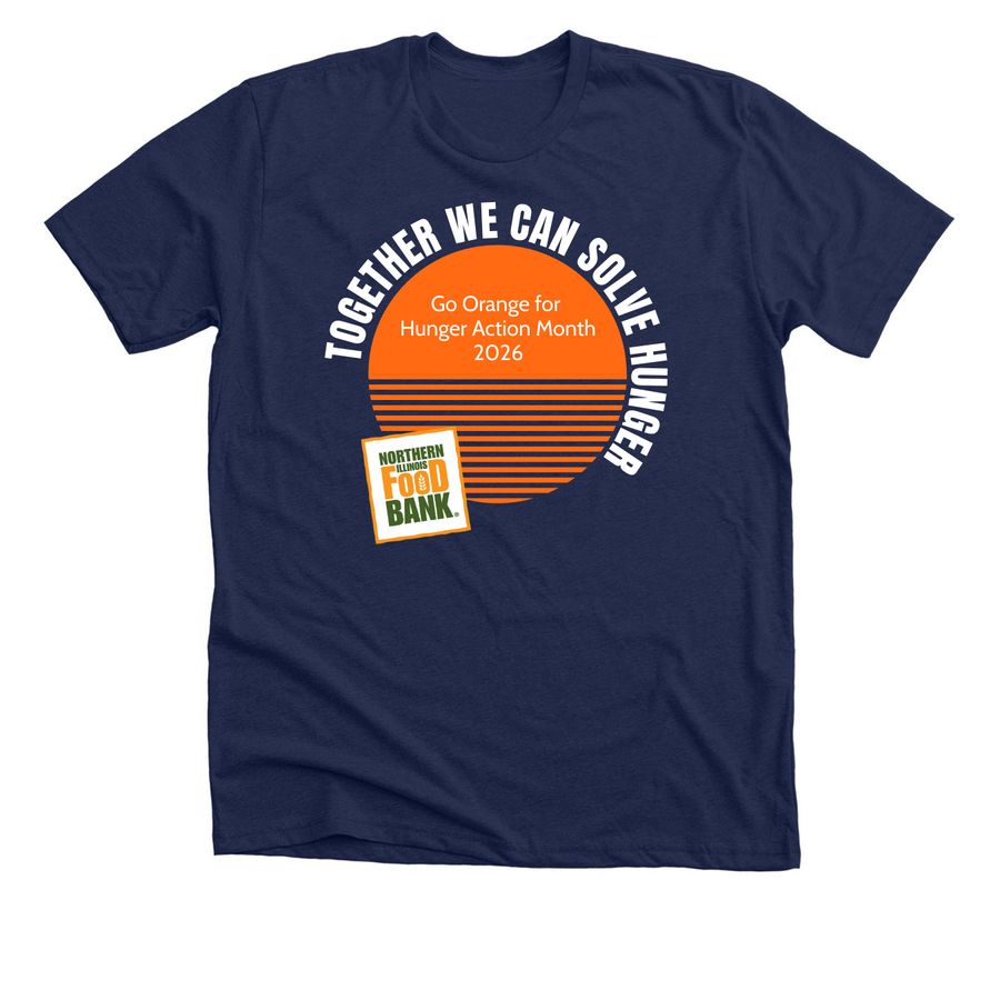 Hunger Action Month 2026, a Solid Navy Blend Premium Unisex Tee