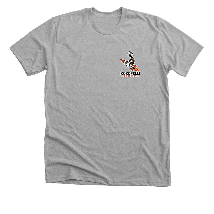 Kokopelli Rocketry Member, a Athletic Heather Premium Unisex Tee