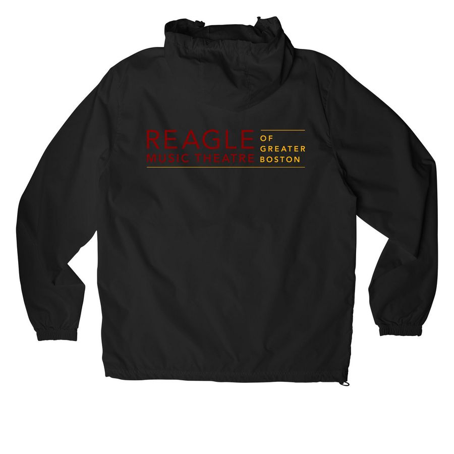 Logo Windbreaker, a Black Packable Anorak (back-view)