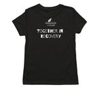 National Recovery Month Short-Sleeve Tees, a Deep Black Allmade Eco Triblend Women?s Tee (back-view)
