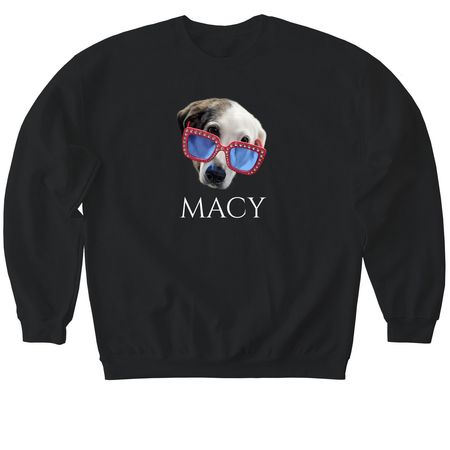 Macy Mater, a Black Softstyle Crewneck Sweatshirt