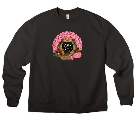 enter the cave, a Black Premium Heavyweight Crewneck Sweatshirt