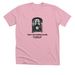KBOO's 2025 Pride Merch, a Heather Pink Premium Unisex Tee