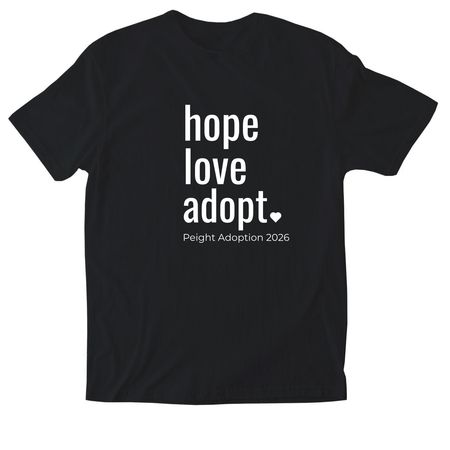 Hope Love Adopt Peight Adoption 2026, a Black Softstyle Cotton Tee
