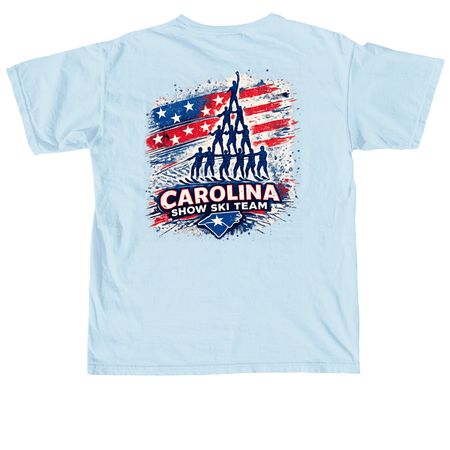 Splatter Logo, a Chambray Comfort Colors Unisex Tee