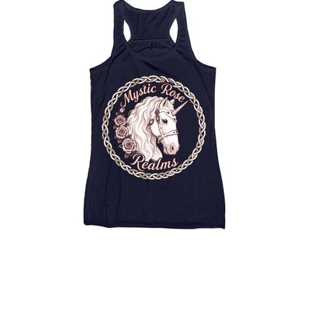 Mystic Rose Realms, a Navy Women's Racerback