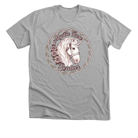 Mystic Rose Realms, a Athletic Heather Premium Unisex Tee