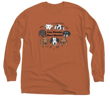 Less Meanies More Weenies - SDS Dachshunds, a Texas Orange Classic Long Sleeve Tee