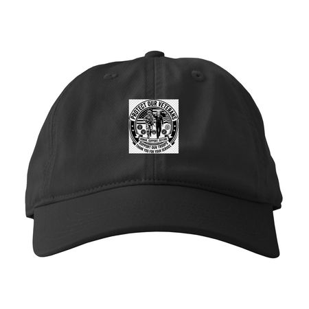 Protect Our Veterans, a Black Printed Eco Baseball Cap