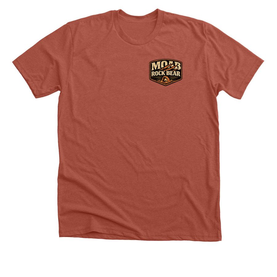 Moab Rock Bear, a Heather Clay Premium Unisex Tee