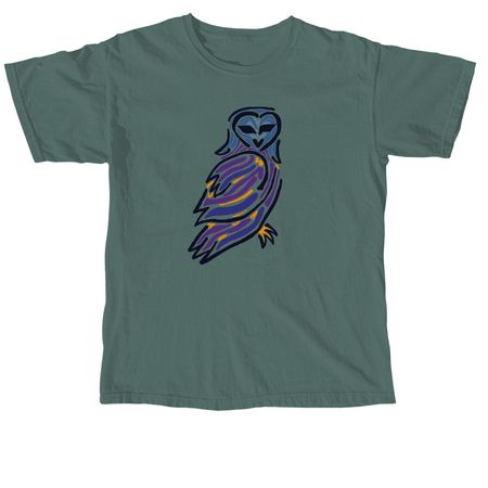 Owl, a Blue Spruce Comfort Colors Unisex Tee