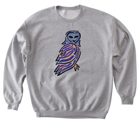 Owl, a Sport Grey Softstyle Crewneck Sweatshirt