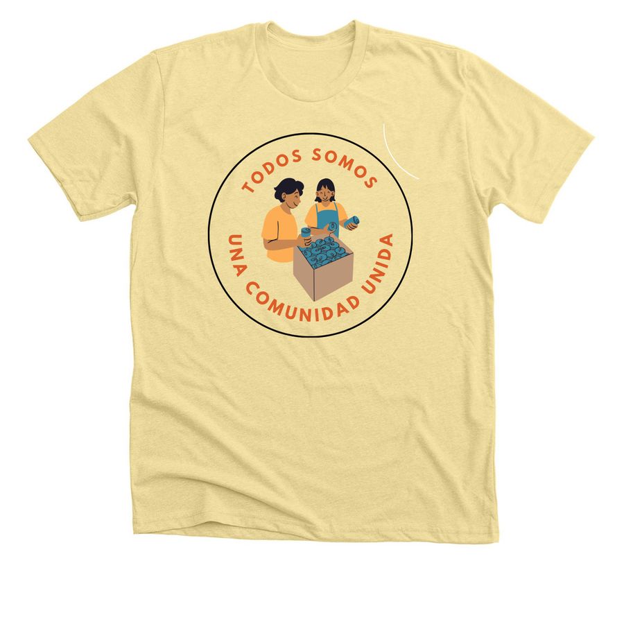 Todos Somos Una Comunidad Unida, a Heather French Vanilla Premium Unisex Tee