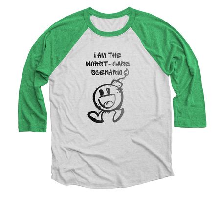 Worst-Case, a Envy and Heather White 3/4 Sleeve Baseball Tee