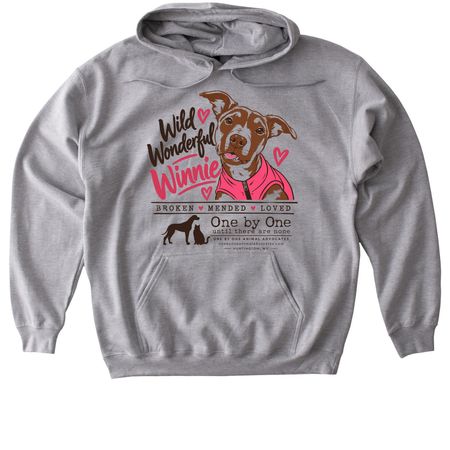 Wild Wonderful Winnie, a Sport Grey Gildan Softstyle Pullover Hoodie