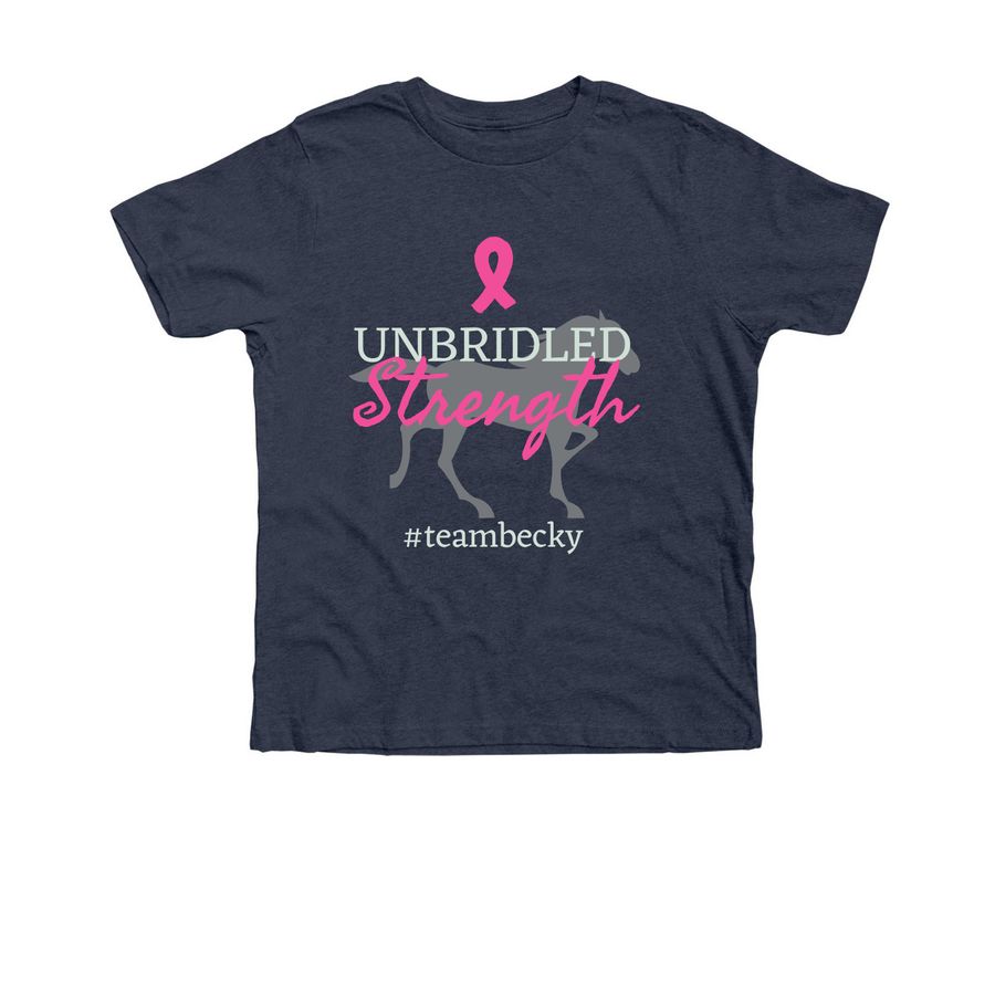 Unbridled Support for Becky Wait, a Heather Midnight Navy Premium Youth Tee