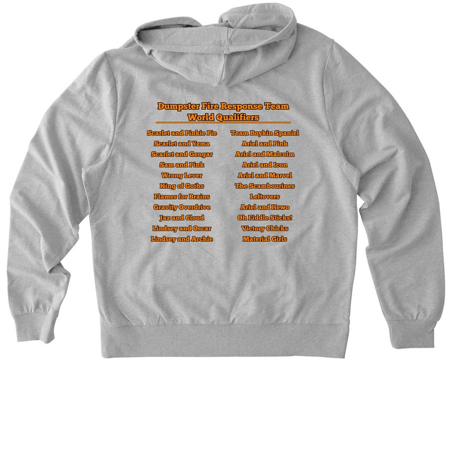 Zip Up Hoodies for Updif Teams, a Granite Grey Heather Allmade Organic French Terry Zip Up Hoodie (back-view)