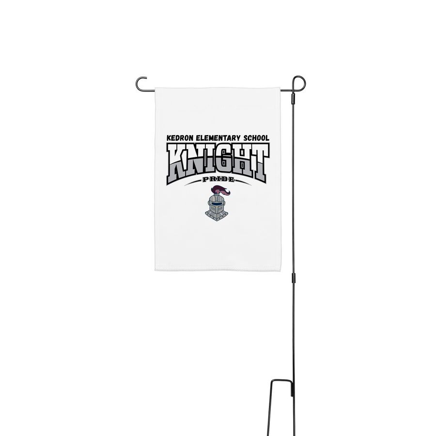 Knight Pride Yard Flag, a White 12" x 18" Yard Flag with Stake