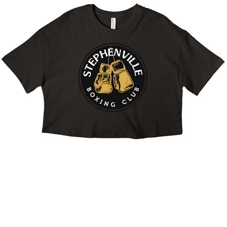 SBC WOMEN'S LINE, a Black Women?s Cropped Cotton Tee