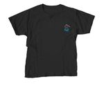 The Whitewater State, a Black Youth Unisex Tee (back-view)