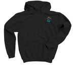 The Whitewater State, a Black Youth Pullover Hoodie (back-view)