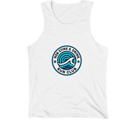 S&D Tank with Back " My Drinking club", a White Premium Cotton Tank