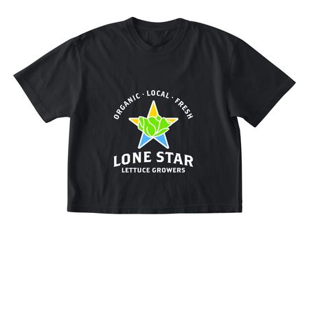 Lone Star Lettuce Growers - Crop & Muscle Tee, a Black Comfort Colors Boxy Tee