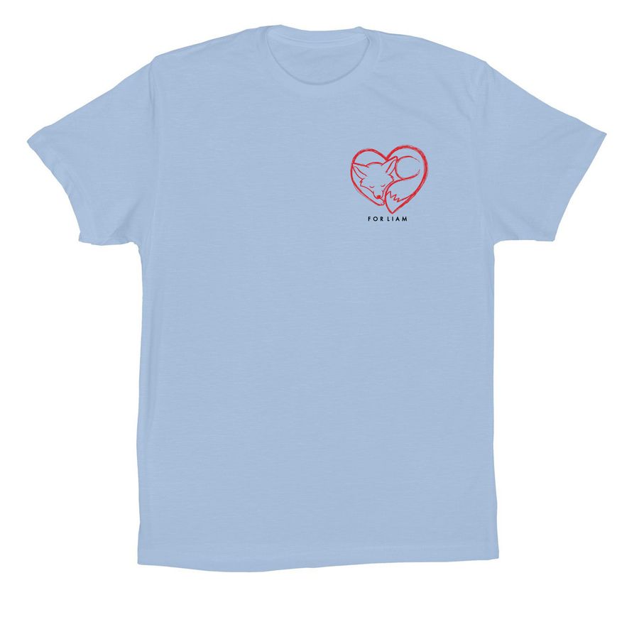 LIVE WITH HEART, a Baby Blue Premium Cotton Tee