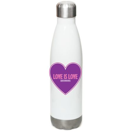 BCDP Pride Merch - Water Bottle, a White Stainless Steel Water Bottle