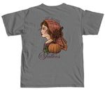 Pumpkin Spice Lady Color, a Grey Comfort Colors Unisex Tee (back-view)