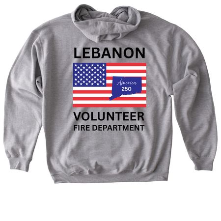 LVFD America 250, a Sport Grey Gildan Softstyle Pullover Hoodie