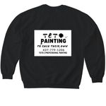 TETO Painting, a Black Softstyle Crewneck Sweatshirt (back-view)