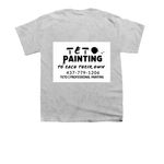 TETO Painting, a Sport Grey Youth Unisex Tee (back-view)