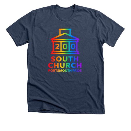 SC 200th | 2026 Portsmouth Pride | Values, a Heather Navy Premium Unisex Tee