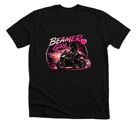Beamer Squad - Beamer GIrl Motorcycle, a Solid Black Blend Premium Unisex Tee