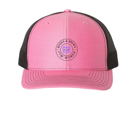 2-Year Anniversary Hat, a Hot Pink/ Black Printed Snapback Trucker Cap