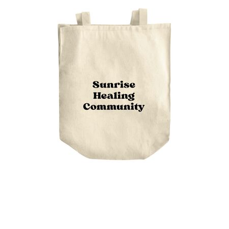 POWWOW GIRLIES Tote Bags, a Natural Over-the-Shoulder Shopping Tote Bag (back-view)