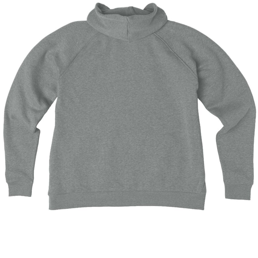 Kindness Inspires Zip Up, a Aluminum Grey Heather Allmade Women?s Organic CVC Zip-Up Hoodie (back-view)