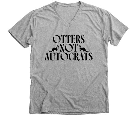 Otters Not Autocrats Shirts, a Athletic Heather Premium V-Neck Tee