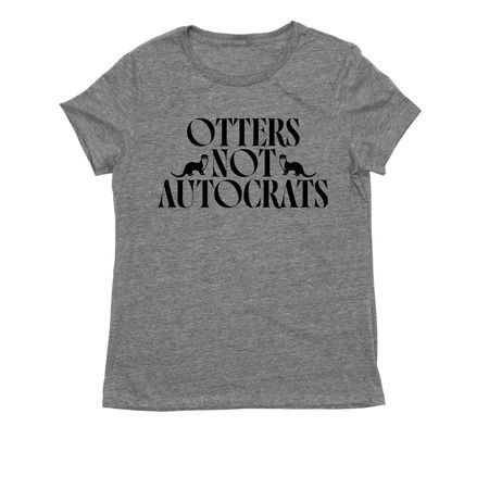 Otters Not Autocrats Shirts, a Aluminum Grey Allmade Eco Triblend Women?s Tee