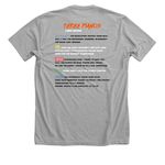 AM Three Pianos Long Beach, a Athletic Heather Premium Unisex Tee (back-view)
