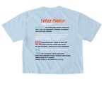 AM Three Pianos Long Beach, a Chambray Comfort Colors Boxy Tee (back-view)