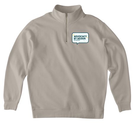 IIDA IN Advocacy by Design! (Front Only), a Cement Midweight Quarter Zip Pullover