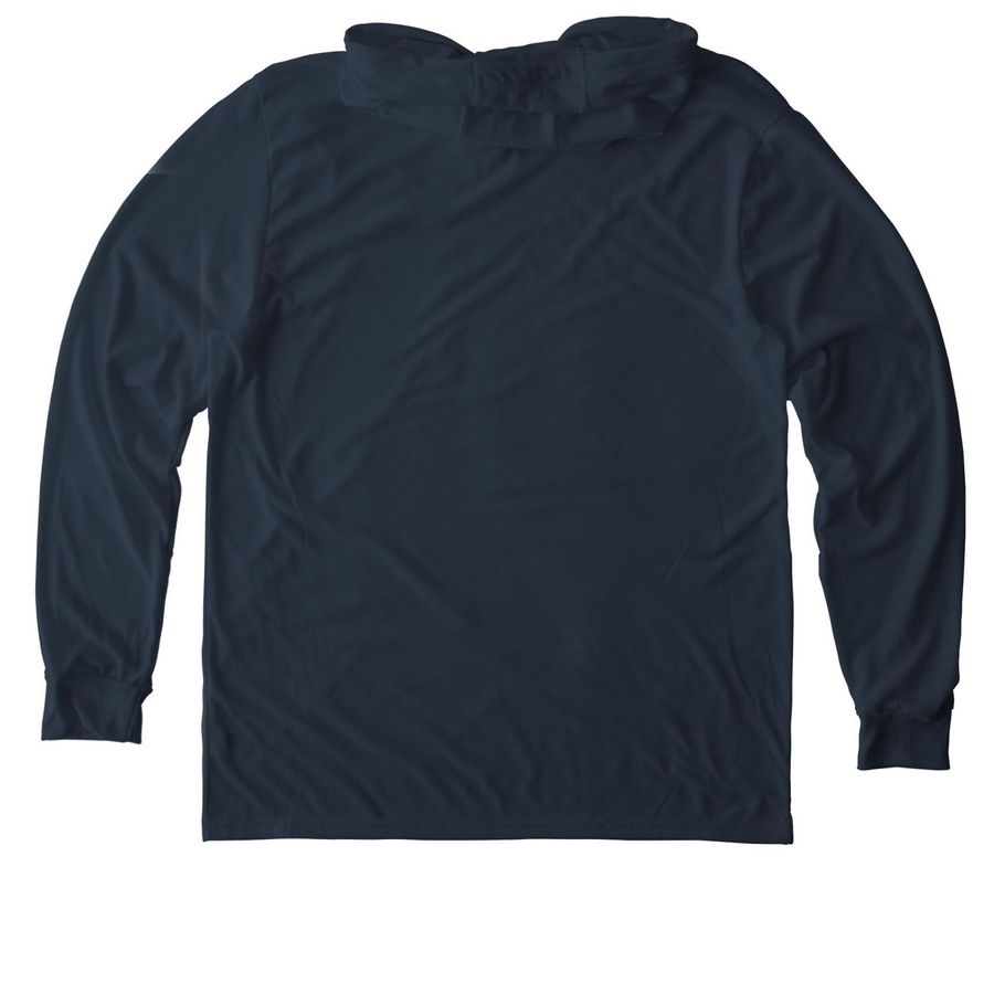 Classic Hoodie, a Rebel Blue Allmade Eco Triblend Hoodie Tee (back-view)