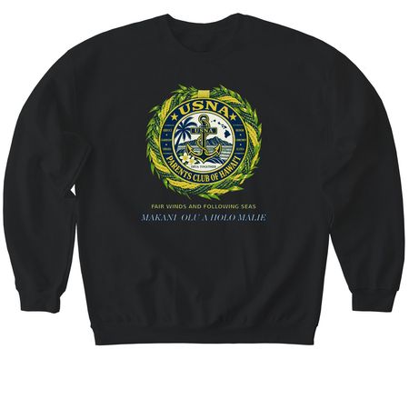 Hawai?i Roots. Navy Pride. One ?Ohana., a Black Softstyle Crewneck Sweatshirt