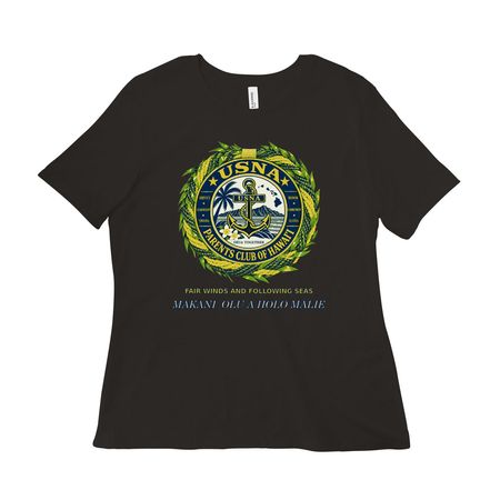 Hawai?i Roots. Navy Pride. One ?Ohana., a Black Women?s Relaxed Cotton Tee