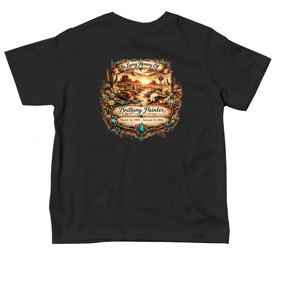 Toddler Shirt/Sweatshirt, a Black Toddler Tee (back-view)