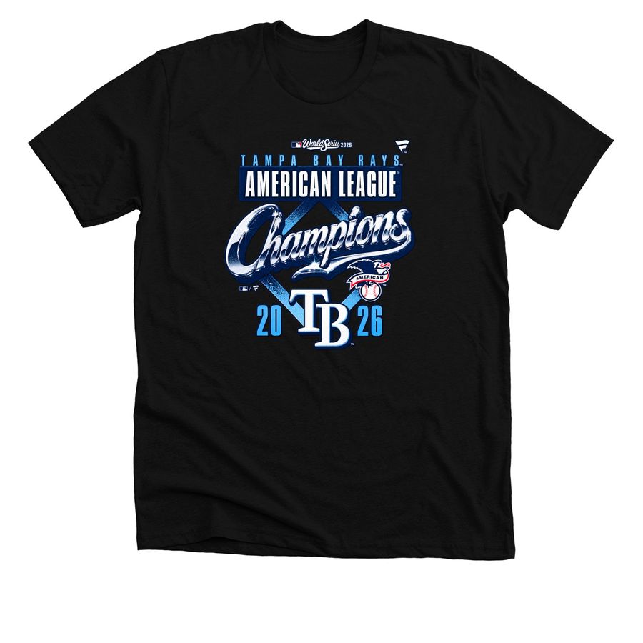 Tampa Bay Rays 2026 American League Champions, a Solid Black Blend Premium Unisex Tee